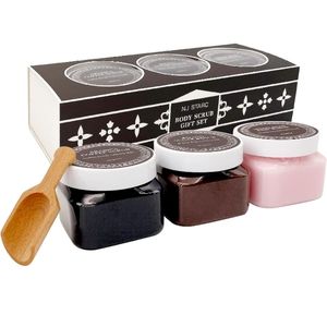 3 Pack Brown Sugar and Arabica Coffee and Himalayan Salt Body Scrub Gift Set